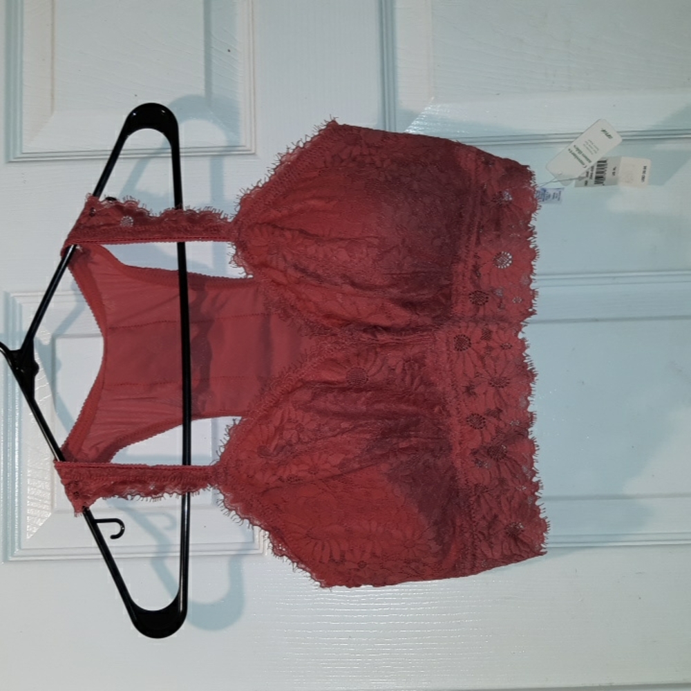 Aerie Flower Eyelash Lace Trim Lightly Padded Unlined Bralette 2019